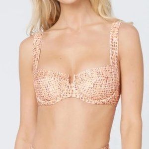 NEW | l*space Camellia Underwire Bikini Swim Top in Wild Bunch XL‎ $114